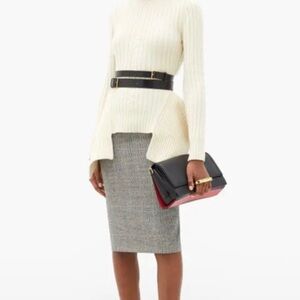 Alexander McQueen prince of wales plaid pencil skirt NWT